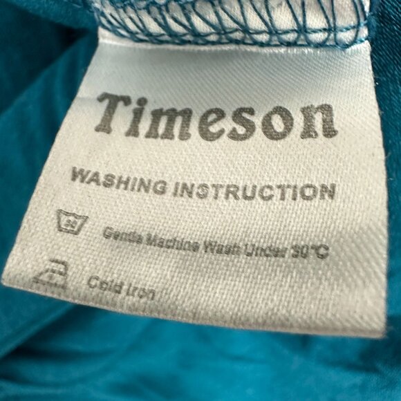 Timeson Womens Teal Long Sleeve Tunic Dress Size XXL 95% Rayon 5% Spandex - Picture 4 of 6